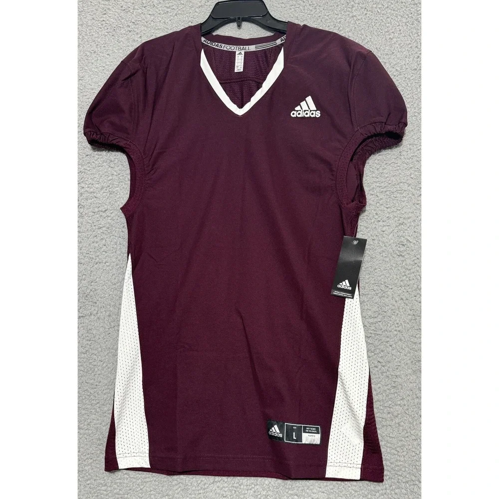Adidas Men's Football Jersey Team Maroon White Size Large NEW